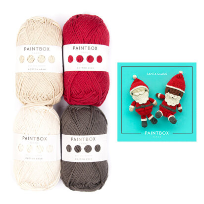 Paintbox Yarns Cotton Aran Santa Claus 4 Ball Project Yarn Pack