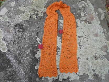 Fall Foliage Lace Scarf