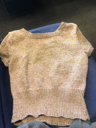 Cool Cropped Top in Paintbox Yarns Metallic DK - Downloadable PDF