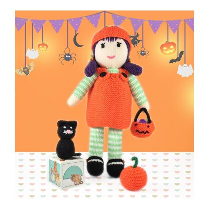 Polly pumpkin doll knitting pattern 19022