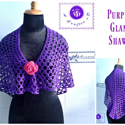 Purple glam shawl