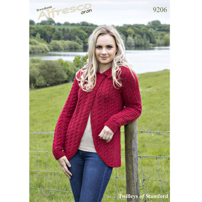 Knitted Cabled Jacket in Twilleys Freedom Alfresco Aran - 9206