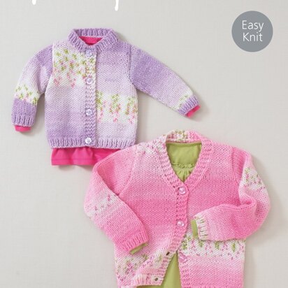 Cardigans in Hayfield Baby Blossom - 4677 - Downloadable PDF