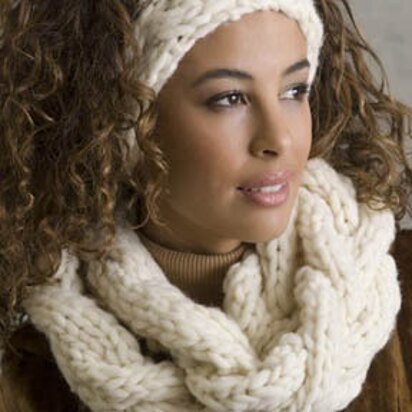 Balzac Braided Cowl & Headband in Tahki Yarns Big Montana