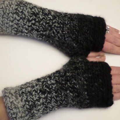 Easy Fingerless Gloves Mitts 2