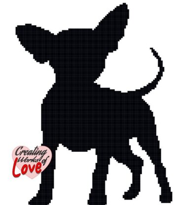 Chihuahua Dog Silhouette Stitch Graph