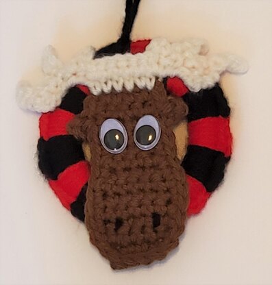 Moose Wood Cross Stitch Sweater Ornament Kit Easy DIY Kit 