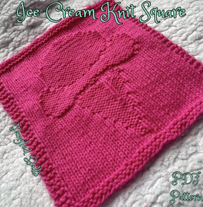 Ice Cream Knit Square