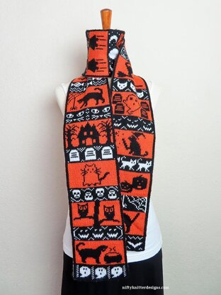 A Purrfect Scare Halloween Scarf