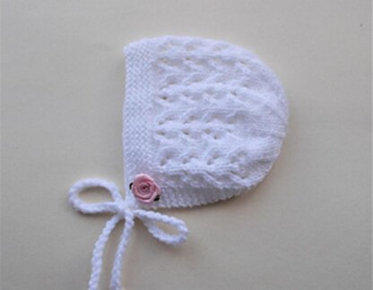Bibi Baby Bonnet Knitting pattern by Marianna's Lazy Daisy Designs