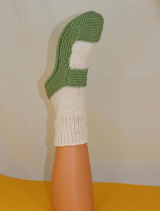 Adult Rib Cuff Sock Slippers