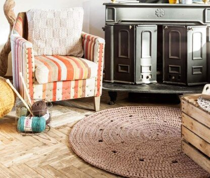 Round Rug in Hoooked Zpagetti - Downloadable PDF