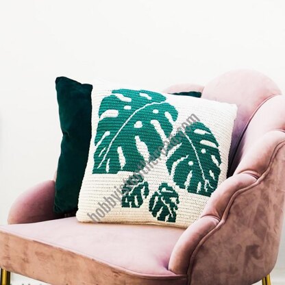 Monstera Leaves Cushion Cover