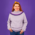 Bobble Yoke Jumper - Free Sweater Knitting Pattern For Women in Paintbox Yarns 100% Wool Worsted by Paintbox Yarns