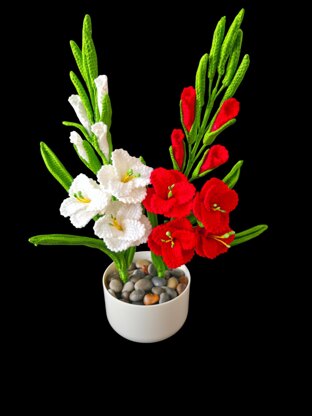 Crochet Gladiolus flowers