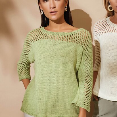 Pear Sweater  in Rowan Handknit Cotton - RM004-00016-DE - Downloadable PDF