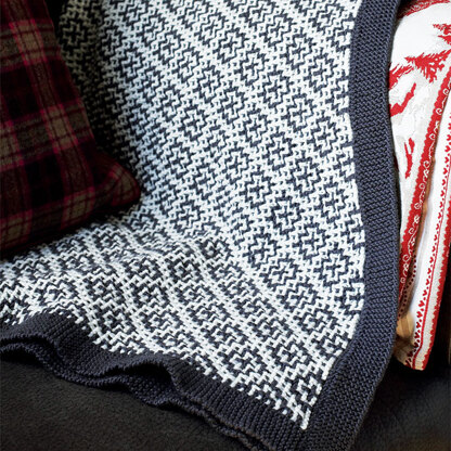 Welsh Blanket -  Knitting Pattern for Home in Debbie Bliss Cashmerino DK