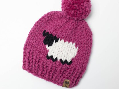 Pink Sheep Winter Hat Pompom Toque Winter Child Women