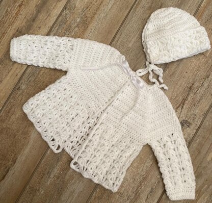 Antique Baby Cardigan and Bonnet