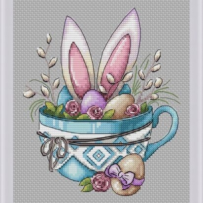 Bunny Ears Cross Stitch PDF Pattern