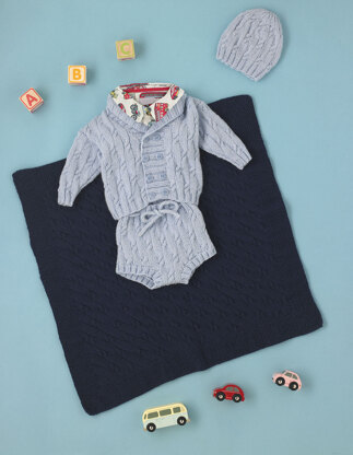 Knotty Set - Free Knitting Pattern for Babies in Paintbox Yarns Baby DK - Free Downloadable PDF