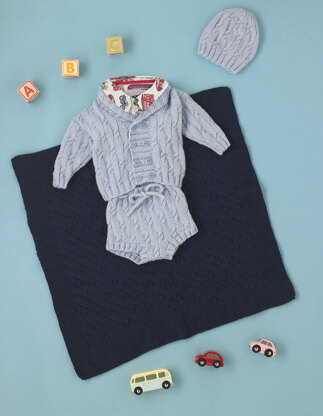 Knotty Set - Free Knitting Pattern for Babies in Paintbox Yarns Baby DK - Downloadable PDF