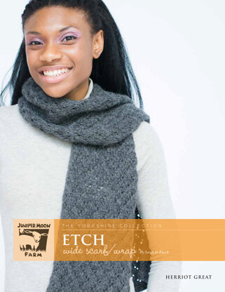 Etch Wide Scarf/Wrap in Juniper Moon Farm Herriot Great - Downloadable PDF