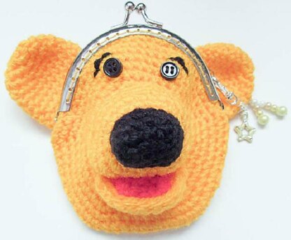 Yellow Bear Animal Coin Purse