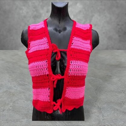 Tramlines Crochet Vest