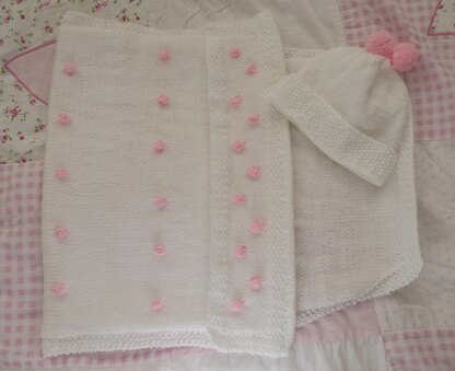 Ophelia Baby Car Seat Blanket & Hat