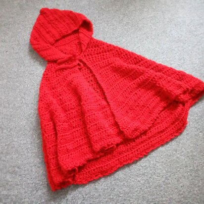 Crochet Scarlet Hooded Shawl Pattern
