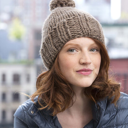 Lorimer St. Beanie in Lion Brand Wool-Ease Thick & Quick - L20632