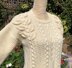 Aran Sweater with Leaf Embellishments