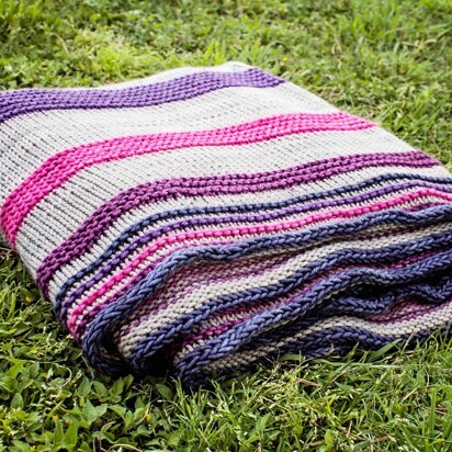 Purple Seaside Blanket - knitting pattern