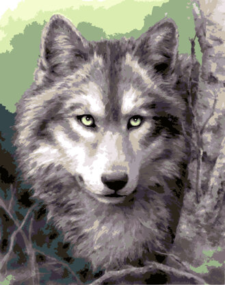 Grafitec Grey Wolf Tapestry Kit - 30cm x 40cm