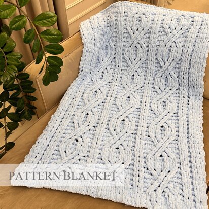 Twisted Rhomb Blanket Pattern - knitting pattern