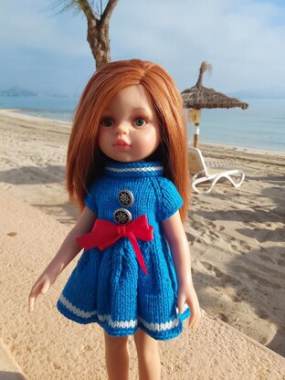 12-inch Dolls Sailor Dress