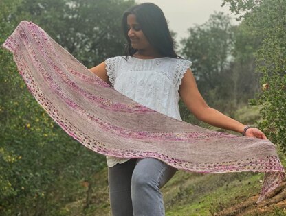 Rose Bed Shawl