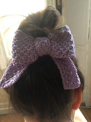 Big hair bow knitting pattern