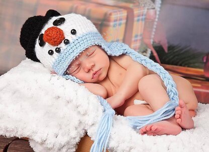 Baby snowman hat, Noel the Snowman