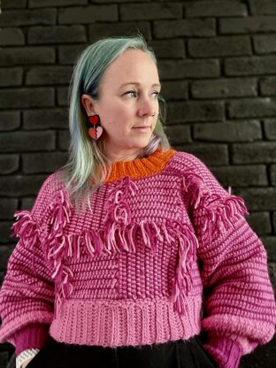 Tassel Crop Sweater