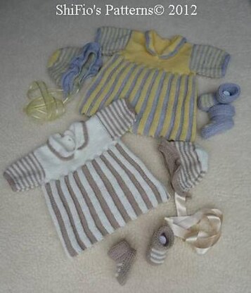 224- Baby Pleated Dress Knitting Pattern #224
