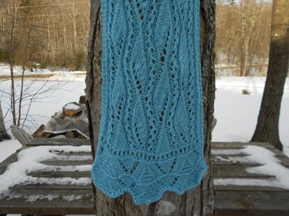 Airy Leaves Lace Scarf