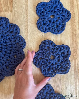 Flower Coaster & Trivet Set