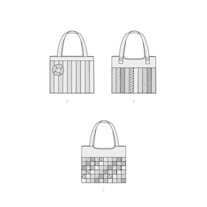 Simplicity Handbags S9526 - Paper Pattern, Size OS (One Size Only)
