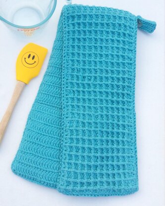 Waffle stitch two handed Oven Mitt