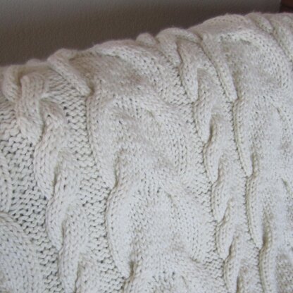 Super Chunky Cable Knit Throw