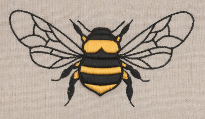 Kleiner Nähkorb „Biene“ mit Leinenbesatz von Hobbygift