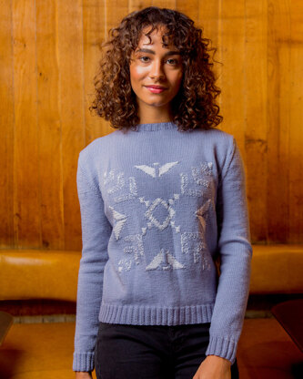 Zoe Snowflake Jumper - Knitting Pattern For Women in MillaMia Naturally Soft Merino by MillaMia