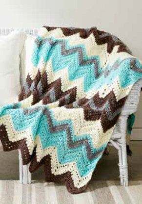 Cabin in The Woods Afghan in Caron Simply Soft and Simply Soft Heathers - Downloadable PDF
